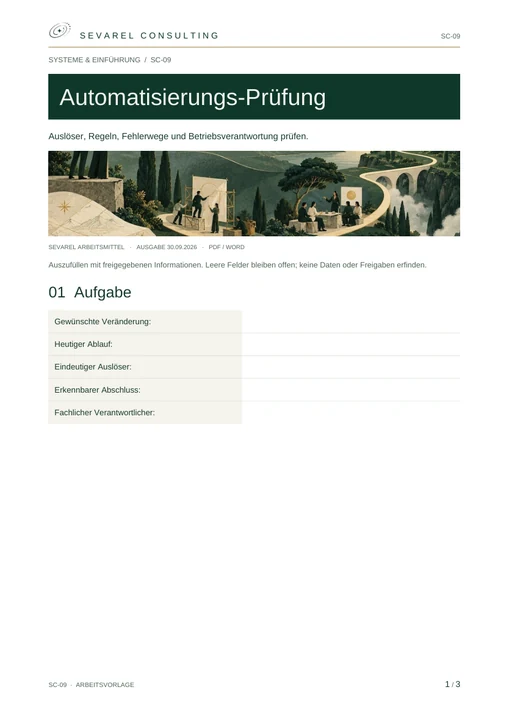 Titelseite: Automatisierungs-Prüfung