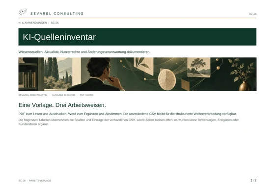 Titelseite: KI-Quelleninventar